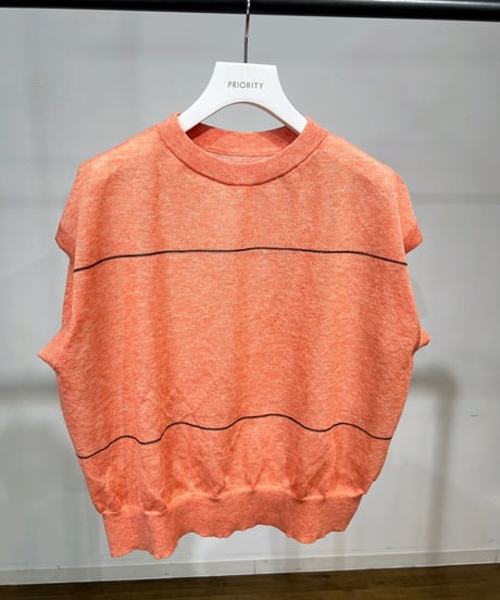【PRIORITY】  P62004KR シアーフレンチボーダーニット