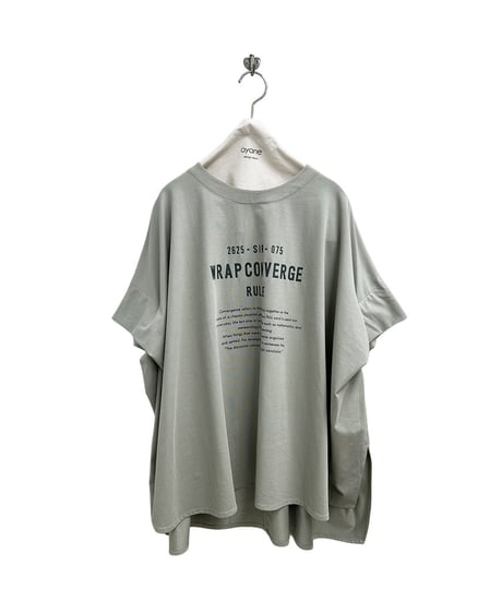 【ayane】  826519 ポンチョ型ロゴTシャツ