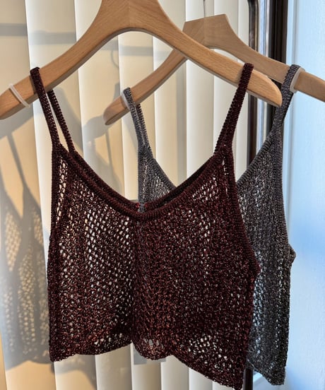 【cafune&PASSIONE 26PREFALL 】  35931 lame knit 2way camisole