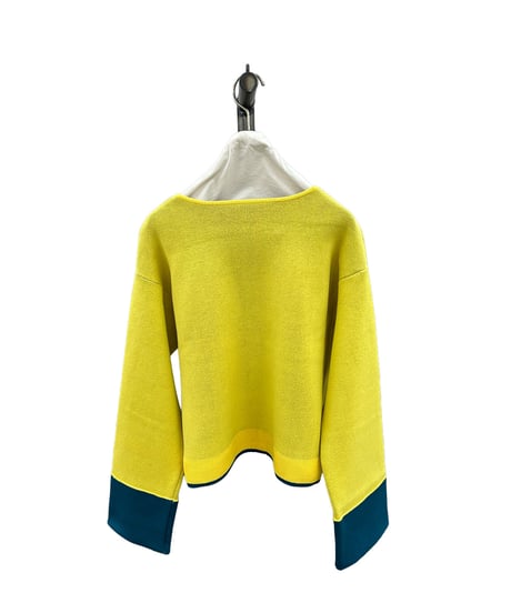 【ayane 26AW】  856706　袖口バイカラー接結ニットカーディガン