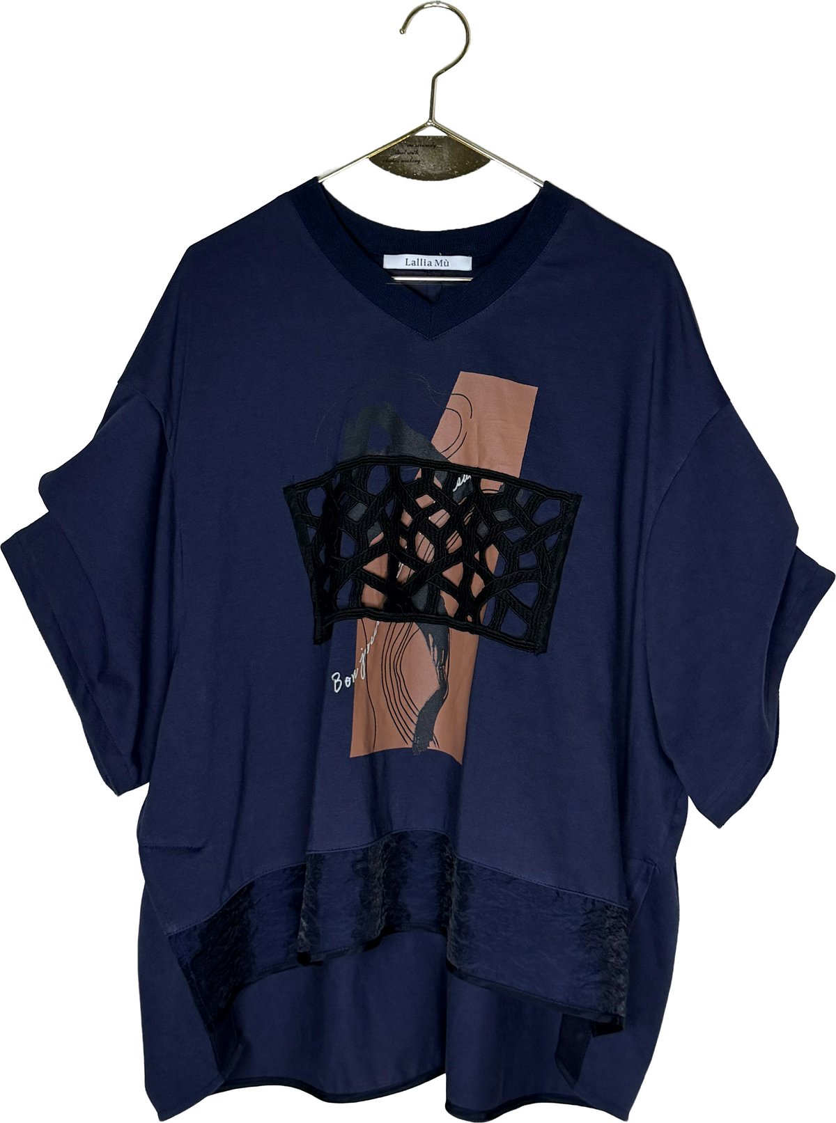 Lallia Mu】 2612501 レースドッキングプリントTシャツ | selectsh