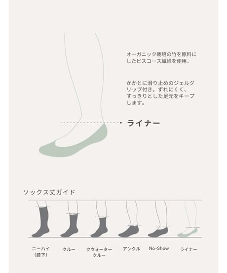 【BOODY】 エブリデイライナーソックス