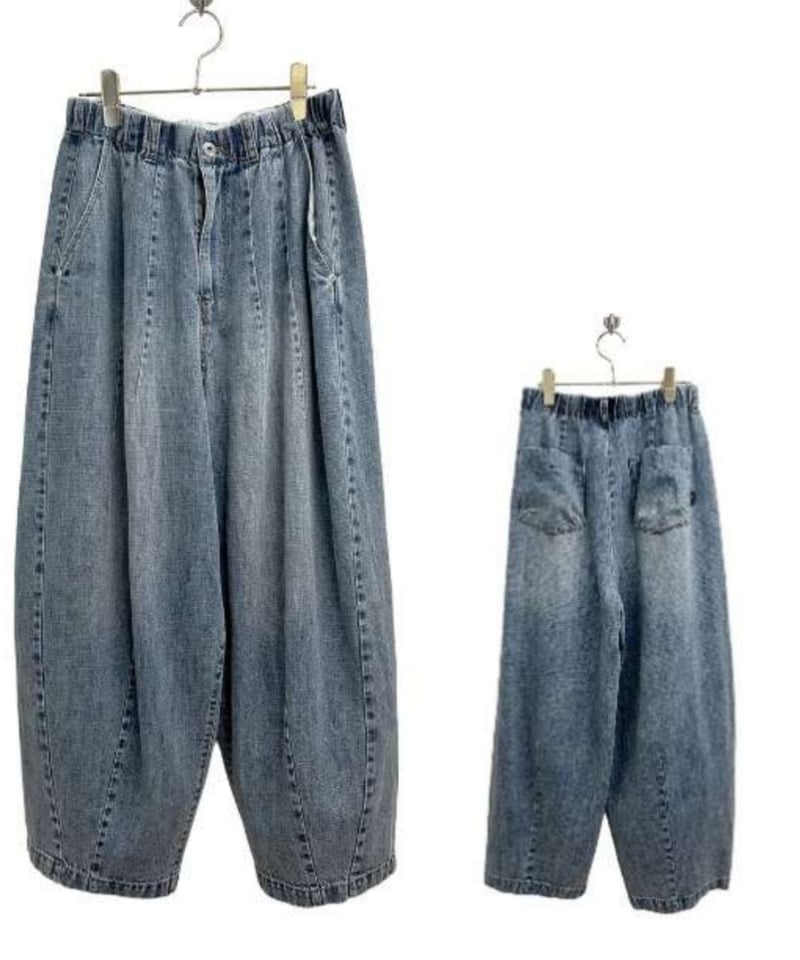 ayane】 826502 麻混デニムバレルレッグパンツ | selectshopB5