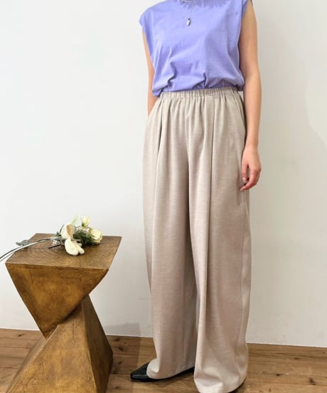 【cafune】525616 slub polyester volume pants