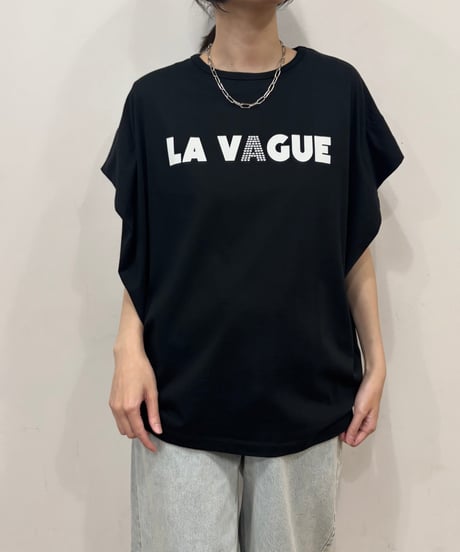 【siro de labonte】R613219 LA VAGUEtuck sleeve Tshirt(ラバー＆メタル） 30/-highgauge cotton