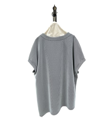 【ayane】836623　アシメトリーストライプTシャツ