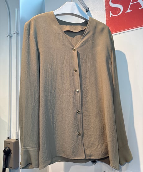 MICA&DEAL 0124101029V-NECK BLOUSE Ｖネックブラウス