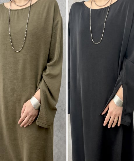 【siro de la bonte 26AW】R643201　hightwist smooth zip sleeve 2way kami OP
