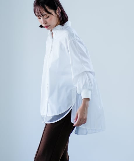 【Lallia Mu 26AW】2614691 バックプリーツシャツ