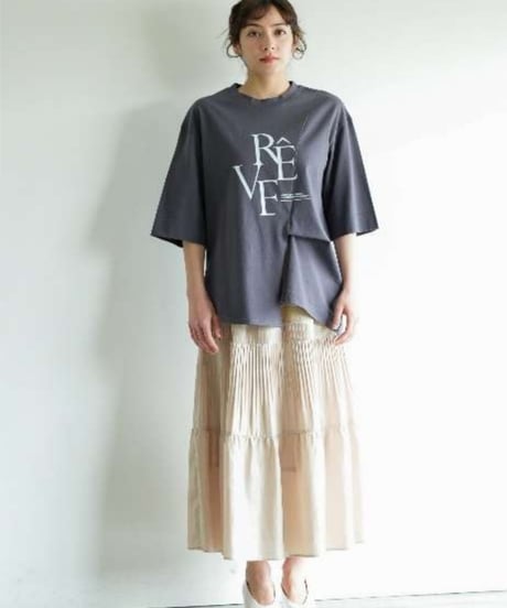 【LalliaMu】2513510 アシンメトリースリットカットソー