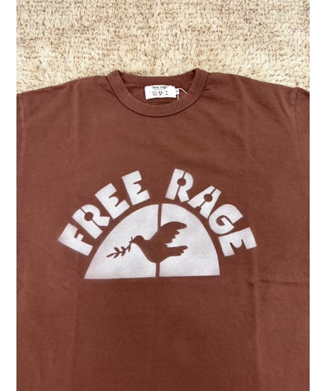 【free rage】 226AC818C リサイクルコットンTシャツ（BRUSH PEACE BIRD）