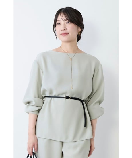【MICA&DEAL】 0126101011 シルキーボートネックブラウス