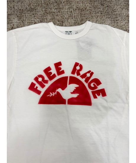 【free rage】 226AC818C リサイクルコットンTシャツ（BRUSH PEACE BIRD）