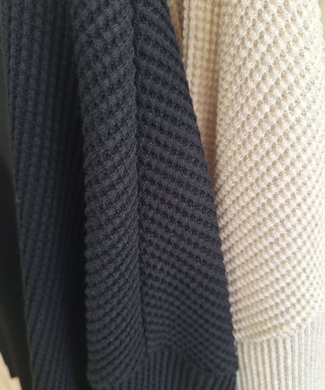 【cafune】615907 waffle relax pullover