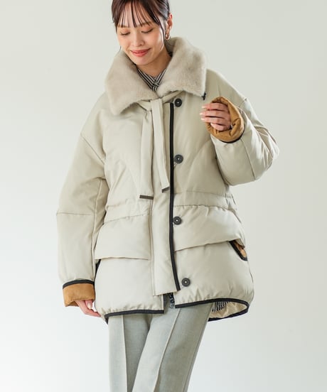 【Lallia Mu 26AW】2614050 ミンクカラーダウンコート