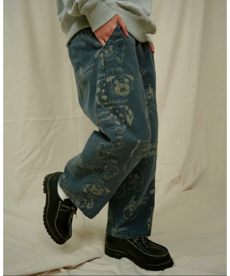 【HUMAROUS】 661807 "Many dogs tuck pants”
