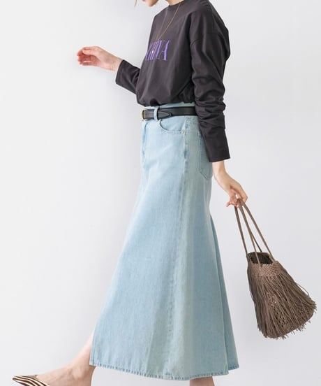 【MICA&DEAL】0125102022 AラインデニムロングSK