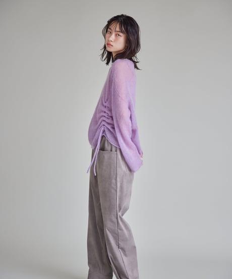 【sugar rose 25aw】251750 シャーリングデザインモヘヤニット