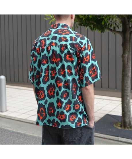【MANUAL ALPHABET】 MA-S-843 LEOPARD S/S OPEN COLLAR SHIRTS