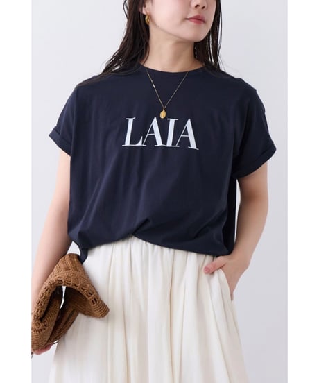 【MICA&DEAL】 0126209101 "LAIA"ロゴヘムラウンドT-shirt