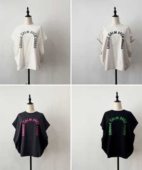 【siro de labonte】R613220 message tuck sleeve Tshirt 30/-highgauge cotton