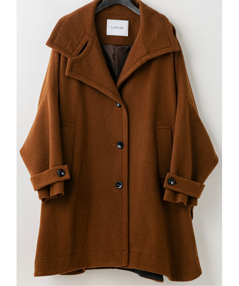 Lallia Mu 25AW】2514141 スタンドカラーフレアコート | selects