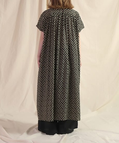 【Brocante】37-0270X インドプリントフロンセワンピース