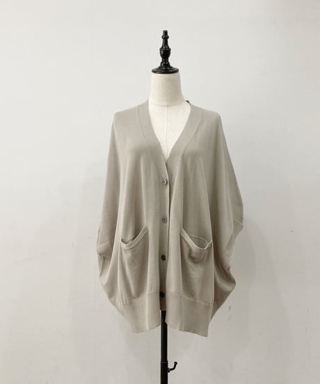 【sirodelabonte】R523103 poncho vest cardigan60S/2 high twist cotton