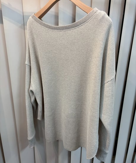 【cafune】615907 waffle relax pullover