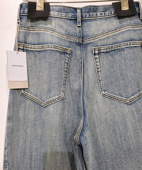 【cafune】535625 soft cocoon denim pants