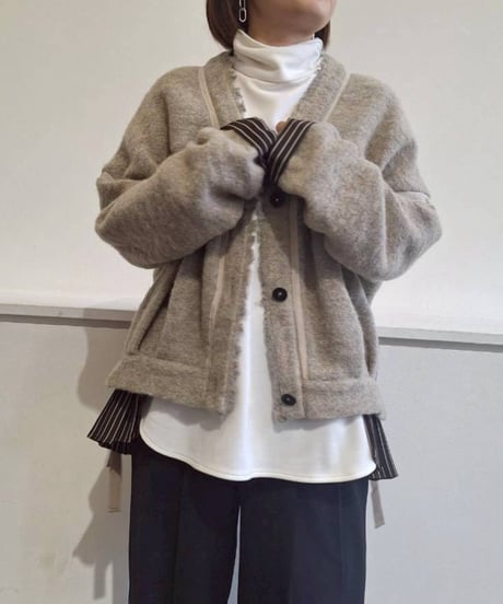 39【Lallia Mu 26AW】2614514 スライバーニットカーディガン