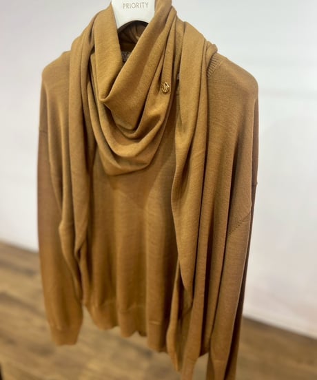 【PRIORITY 26AW】  P66117KR ストール付ニット