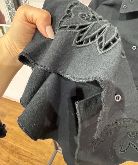 【PRIORITY 26AW】 P67043AI エンブロイダリーオープンカラーシャツ