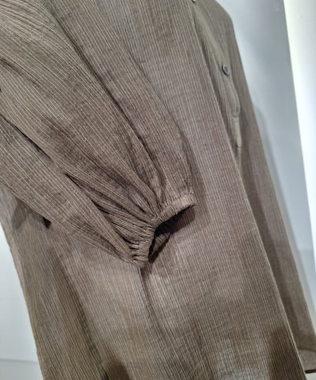 【cafune】625918 cotton stripe voile gather pullover