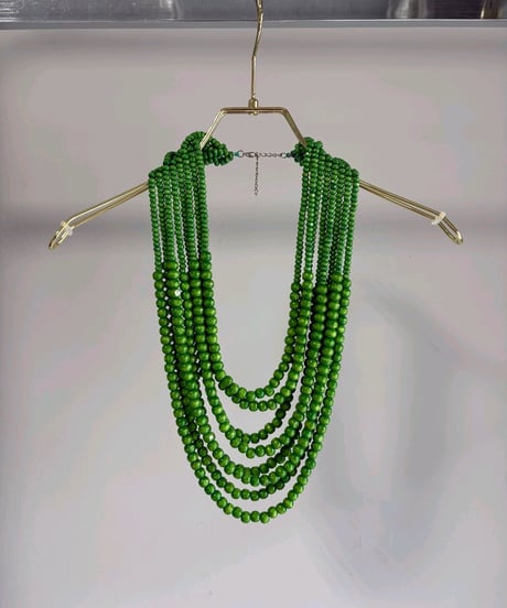 【MARGAUX VINTAGE】  AC - 26064 - S 木製ビーズネックレス