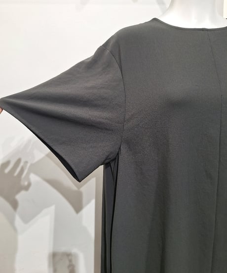 【cafune】625102 2サイズ展開 mat stretch georgette flare onepiece
