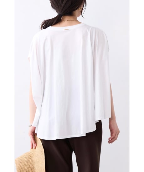 【MICA&DEAL】 0126209135 接触冷感-"SOLMER"ロゴフレアスリーブT-shirt