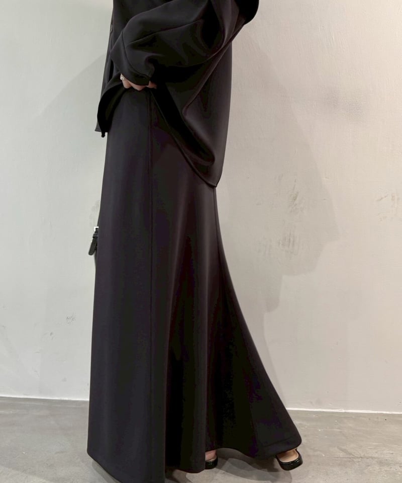 cafune】535631 double knit back flare skirt | s