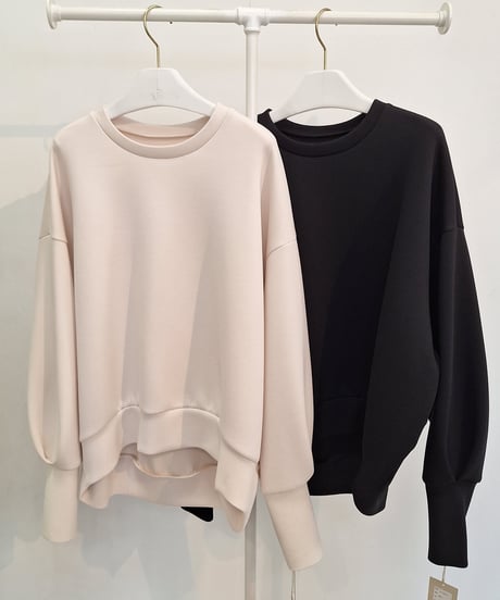 【cafune】515923　double knit volume sleeve pullover