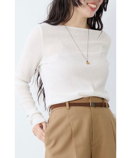 【MICA&DEAL】 0126109001 シアーマーブルカットソー