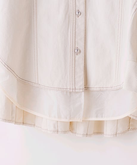 【Lallia Mu 26AW】  2613670 2wayスリーブデニムシャツ