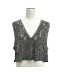 【ayane 26AW】 早期ご予約送料無料！856742 モールレースショートベスト