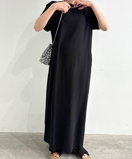 【cafune】525101 mat stretch georgette relax onepiece
