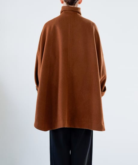 【Lallia Mu 25AW】2514141 スタンドカラーフレアコート