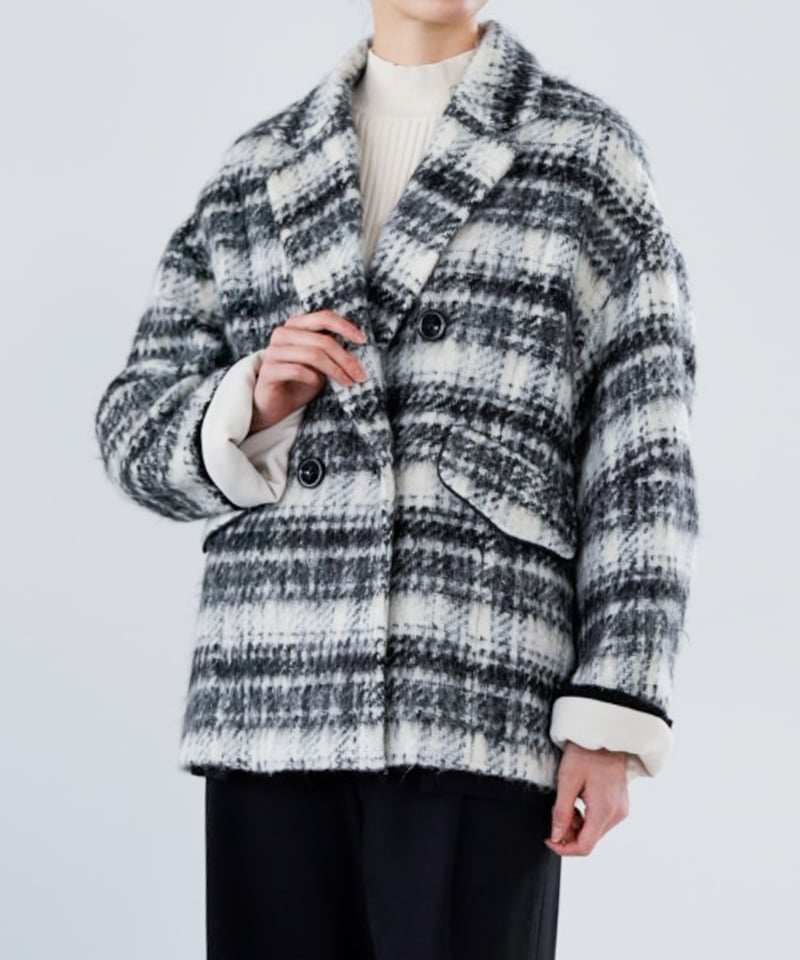 Lallia Mu 25AW】2514223 ミックスツイードオーバージャケット | sel