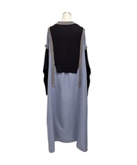 【ayane 26AW】  856741 ニットドッキングロングワンピースカーディガン