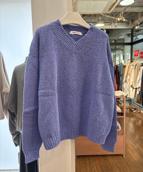エマキュレート　2253K-54358 Vネック綿ニット