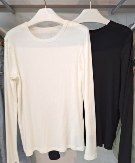 【cafune】515942 silk blend rib pullover