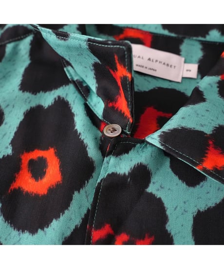 【MANUAL ALPHABET】 MA-S-843 LEOPARD S/S OPEN COLLAR SHIRTS