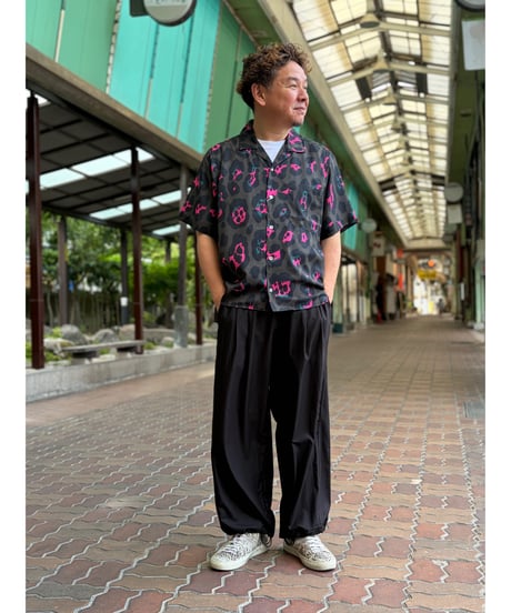 【MANUAL ALPHABET】 MA-S-843 LEOPARD S/S OPEN COLLAR SHIRTS